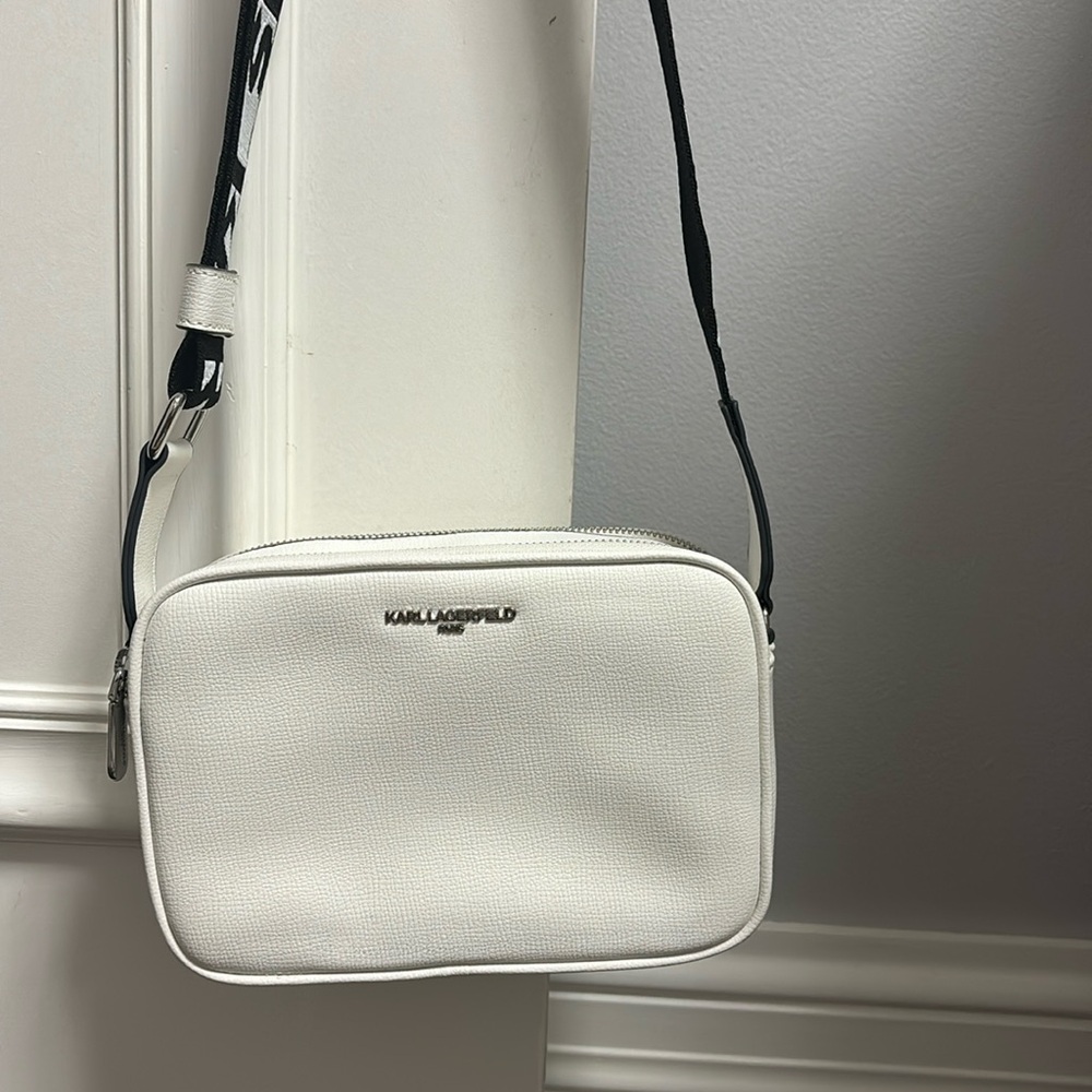 white karl lagerfeld purse